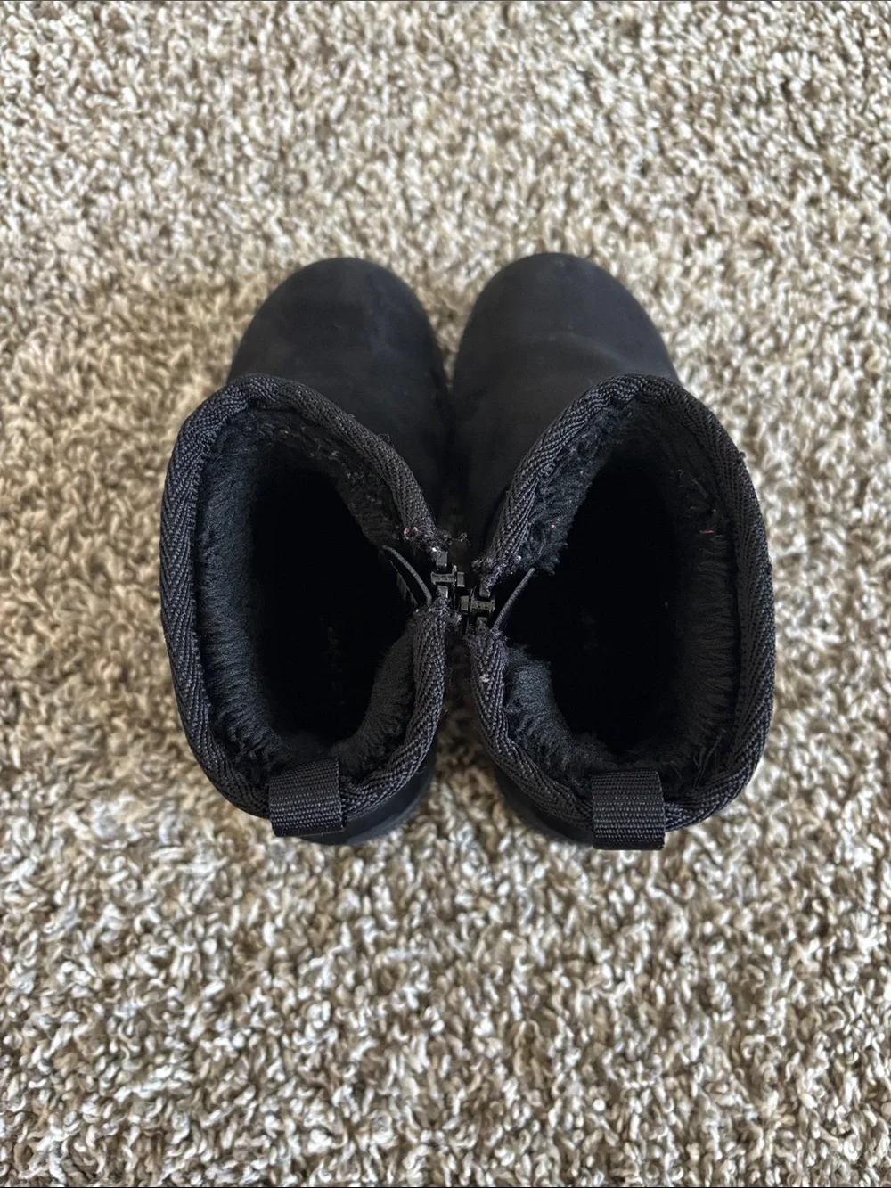 Cat & Jack Black Kids Zip Ankle Boots